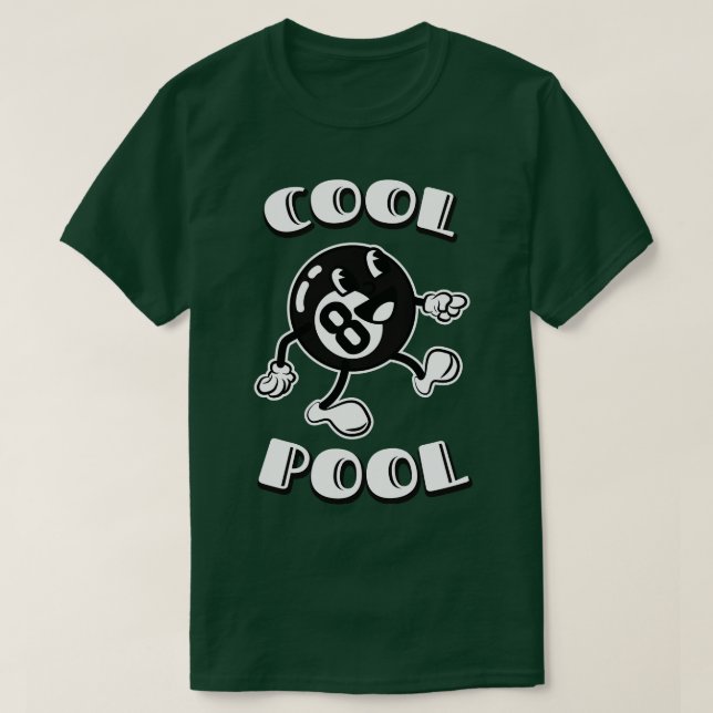 Coola Bassäng Billiard Boll T Shirt (Design framsida)