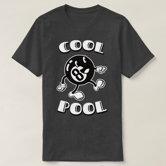 Coola Bassäng Billiard Boll T Shirt (Design framsida)