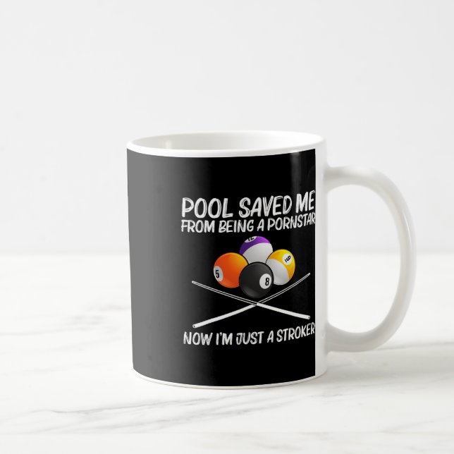 Coola Bassäng Billiards För manar Kvinnor 8 Boll B Kaffemugg (Höger)