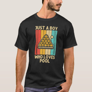 Coola Bassäng för boys Kids Snooker Billiards 8 Bo T Shirt