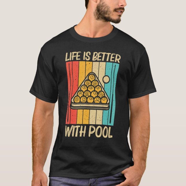 Coola Bassäng För manar kvinnonooker Billiards 8 B T Shirt (Framsida)