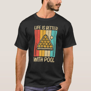 Coola Bassäng För manar kvinnonooker Billiards 8 B T Shirt