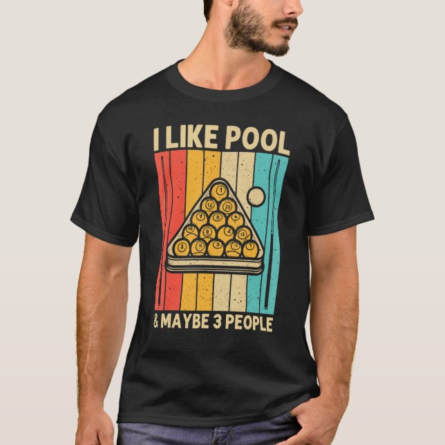 Coola Bassäng För manar kvinnonooker Billiards 8 B T Shirt (Framsida)