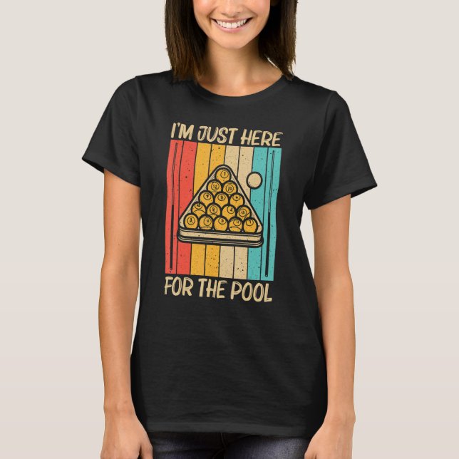Coola Bassäng För manar kvinnonooker Billiards 8 B T Shirt (Framsida)