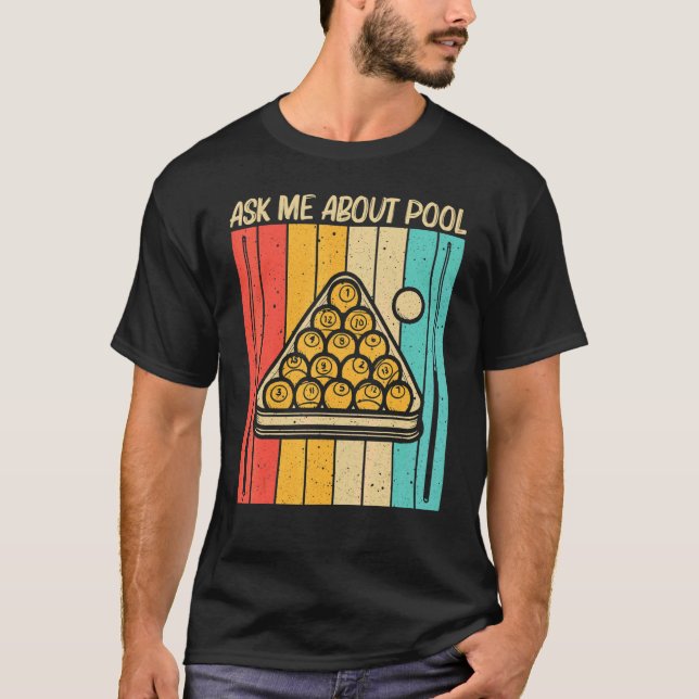 Coola Bassäng För manar kvinnonooker Billiards 8 B T Shirt (Framsida)