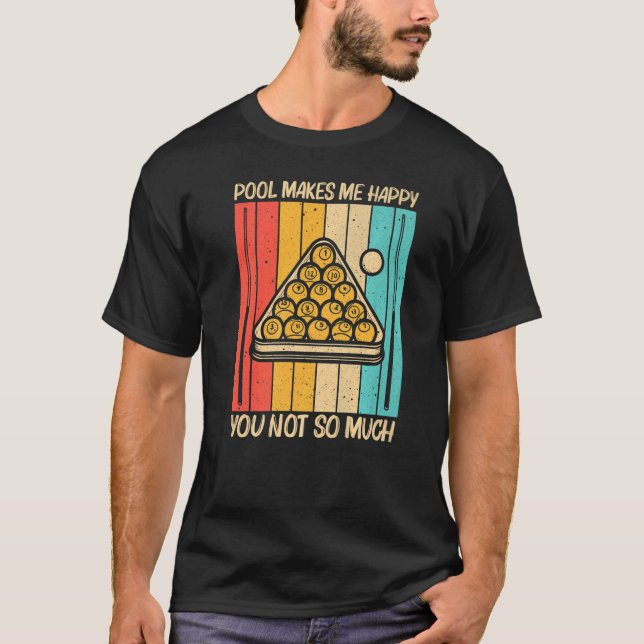 Coola Bassäng För manar kvinnonooker Billiards 8 B T Shirt (Framsida)