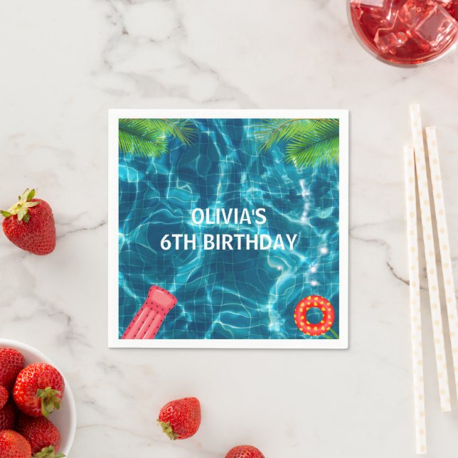 Coola Bassäng Party | Simming Birthday Pappersservett (Insitu)