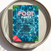 Coola Bassäng Party | Simning av födelsedagsinbjud