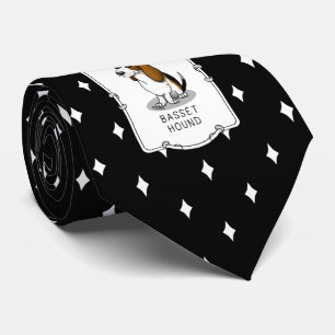 Coola Basset Hound hund och solglasögon (tri-färg Slips