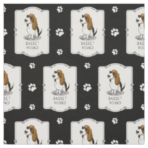 Coola Basset Hound hund och solglasögon (tri-färg Tyg