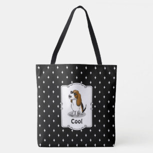 Coola Basset Hound hund och solglasögon (tri-färg Tygkasse