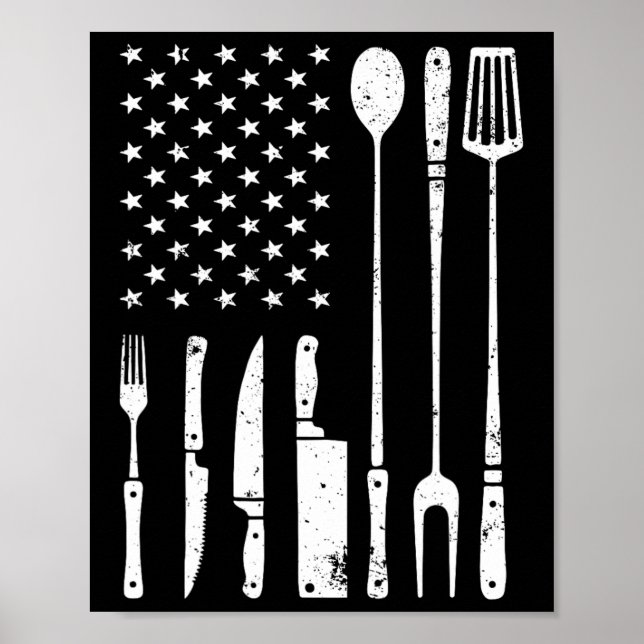Coola Bbq Grilldesign För Män Kvinnor Byrbecue Mig Poster (Framsidan)