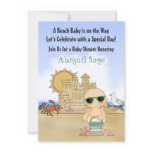 Coola Beach Baby i Sandcastle Neutralt Baby Shower