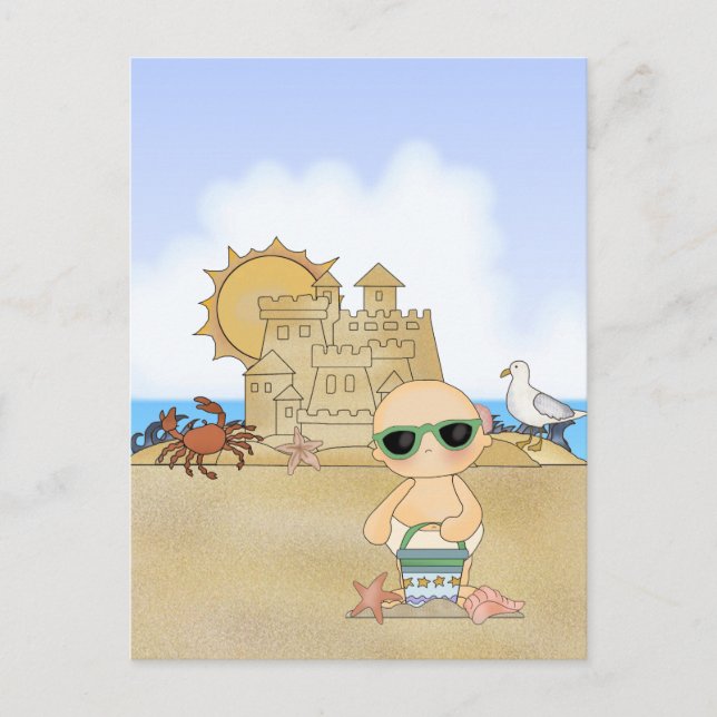 Coola Beach Baby ~ Neutral Vykort (Framsida)