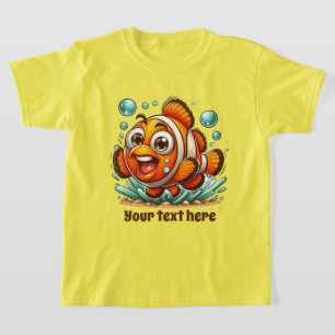 Coola Beach lägger till text unisex-ungar fisk T Shirt