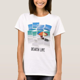 Coola Beach Life Paraplla Photo Ram Collage T Shirt