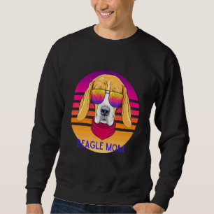 Coola Beagle Mamma Hund Head Mors dag Lång Ärmad Tröja
