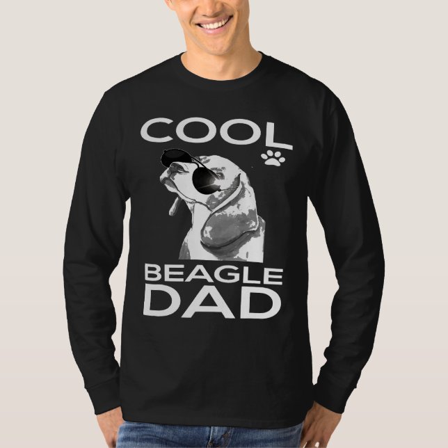 Coola Beagle Pappa Hund Tee Beagle (Framsida)