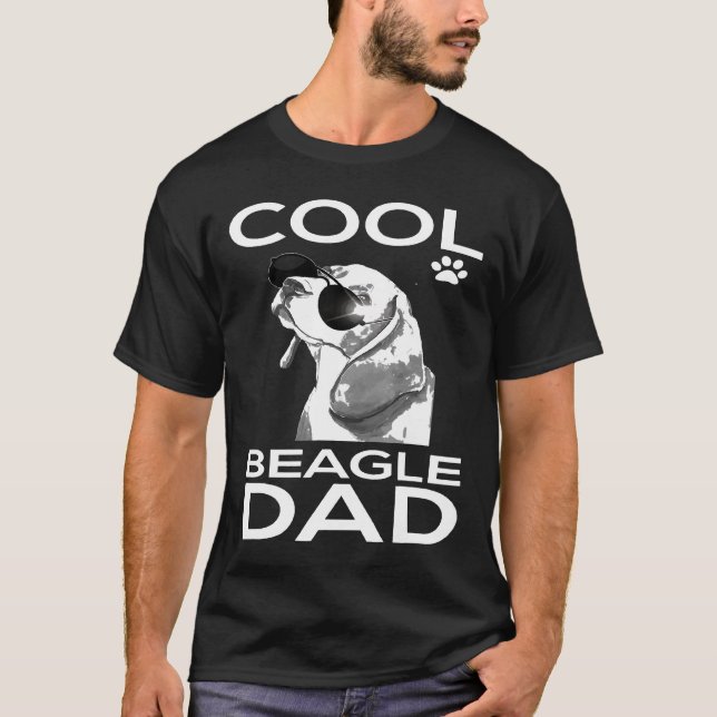 Coola Beagle Pappa Hund Tee Beagle (Framsida)
