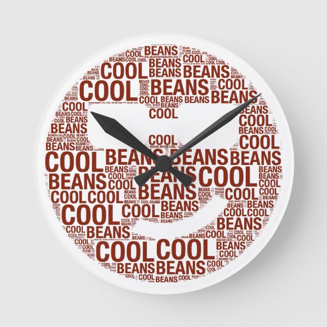 Coola Beans Clock Rund Klocka (Framsida)