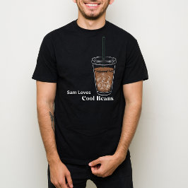 Coola Beans Iced Coffee Älskare Sketch Graphic T Shirt