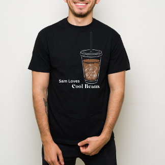 Coola Beans Iced Coffee Älskare Sketch Graphic T Shirt