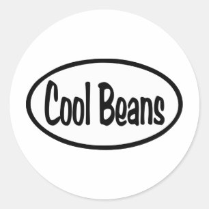 Coola Beans Oval Runt Klistermärke