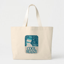 Coola Beans Tecknad Bean Humor Slogan Jumbo Tygkasse