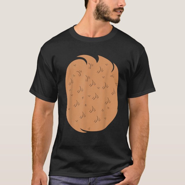 Coola Bear Belly Chest DIY Halloween fest Easy Cos T Shirt (Framsida)