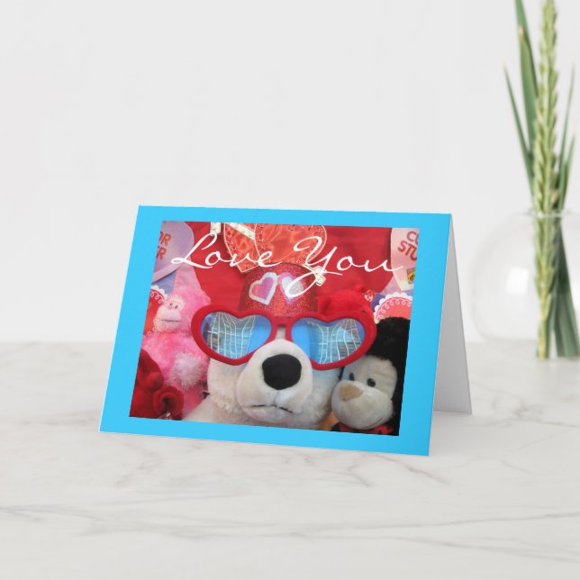 Coola Bear Valentine Card Helgkort (Framsida)