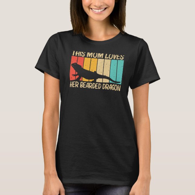 Coola Bearded Dragon for Mamma Mor Reptile Lizard T Shirt (Framsida)