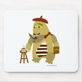 Coola Beatnik Monster Tecknade figurer Roligt Art Musmatta