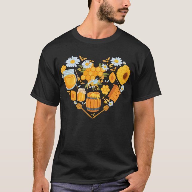 Coola Bee Art Manar Kvinnor Biodlingsbikupa Honeyb T Shirt (Framsida)