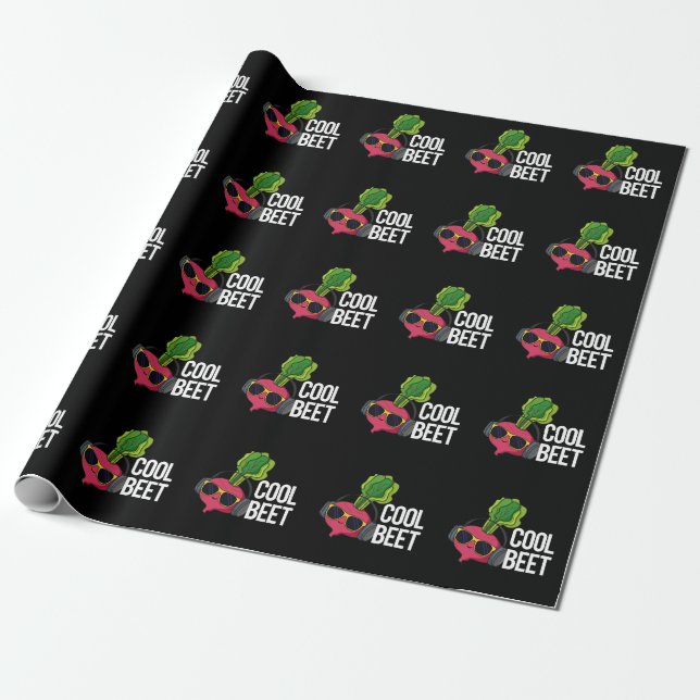 Coola Beet Funny Veggie Pun Mörk BG Presentpapper (Utrullad)