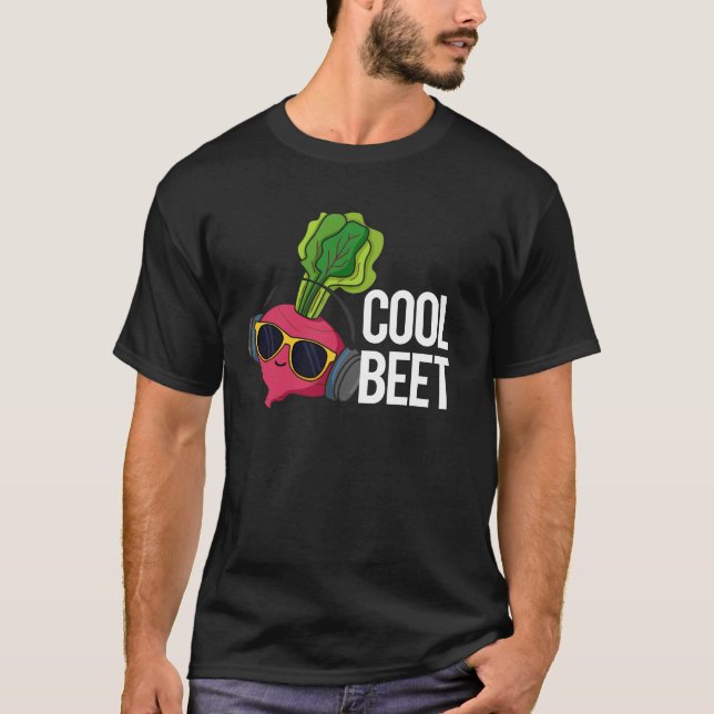 Coola Beet Funny Veggie Pun Mörk BG T Shirt (Framsida)