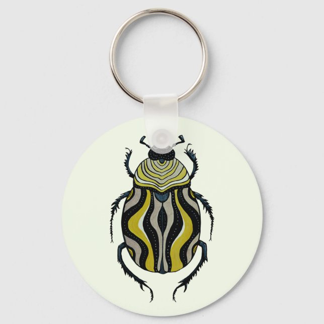 Coola Beetle Entomology Insekt Art Nyckelring (Framsida)