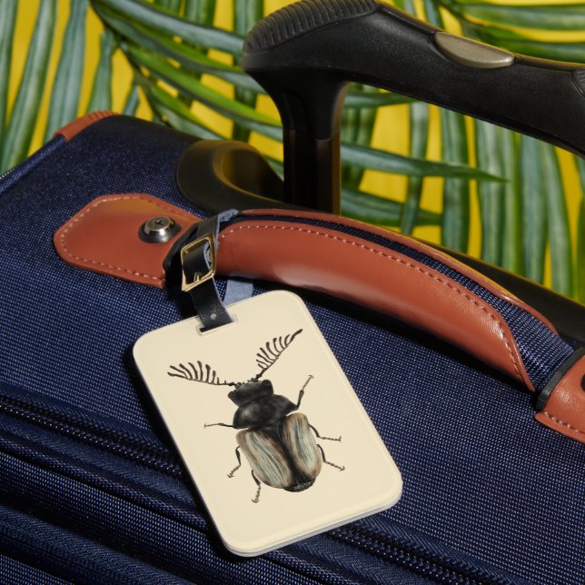 Coola Beetle insekt älskare entomologikonst Bagagebricka (Framsida Insitu 1)