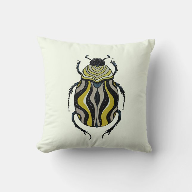 Coola Beetle Kryp Art Insekt Älskare Kudde (Framsida)