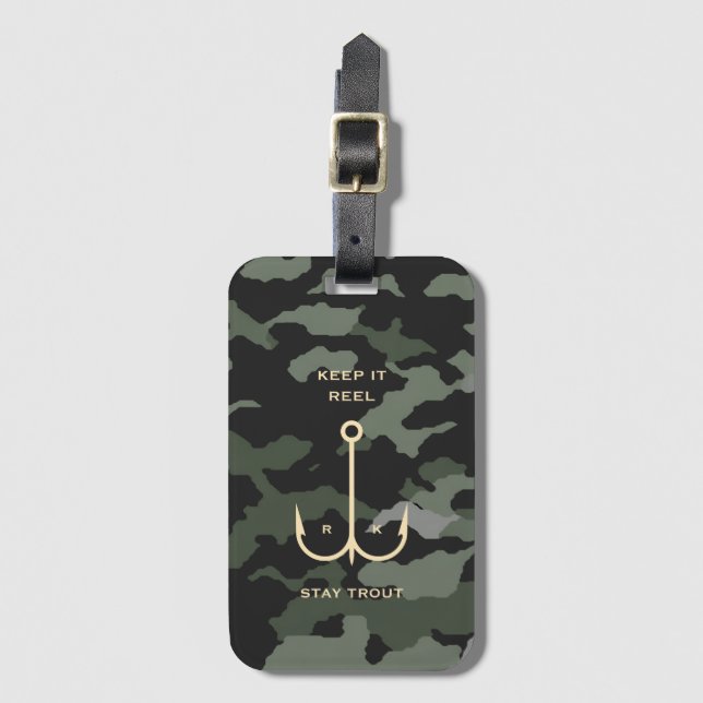 COOLA BEHÅLLA IT REEL FISHING FARS DAG CAMO BAGAGEBRICKA (Framsida vertikal)