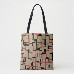 COOLA Beige Red Black Tygkasse