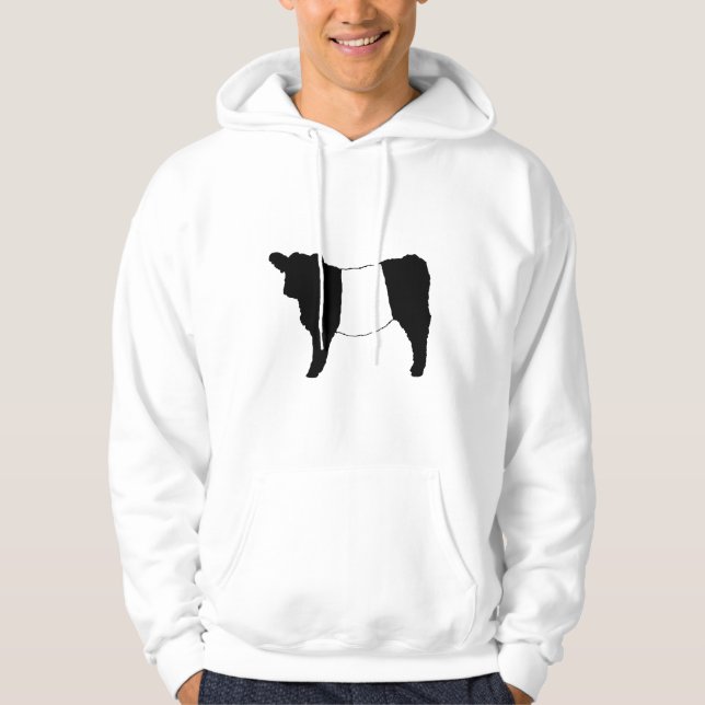 Coola Belad Galloway Cattle Sällsynt Cow Beltie St Hoodie (Framsida)