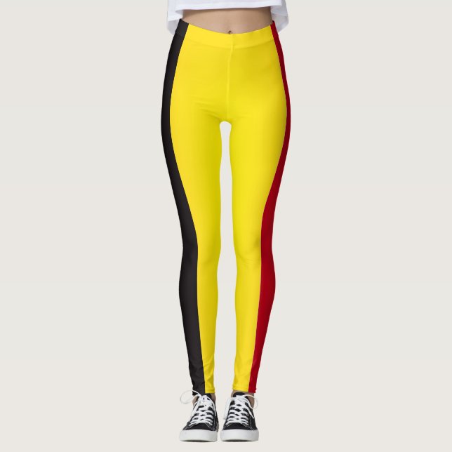 Coola Belgien Flagga Mode Leggings (Framsida)