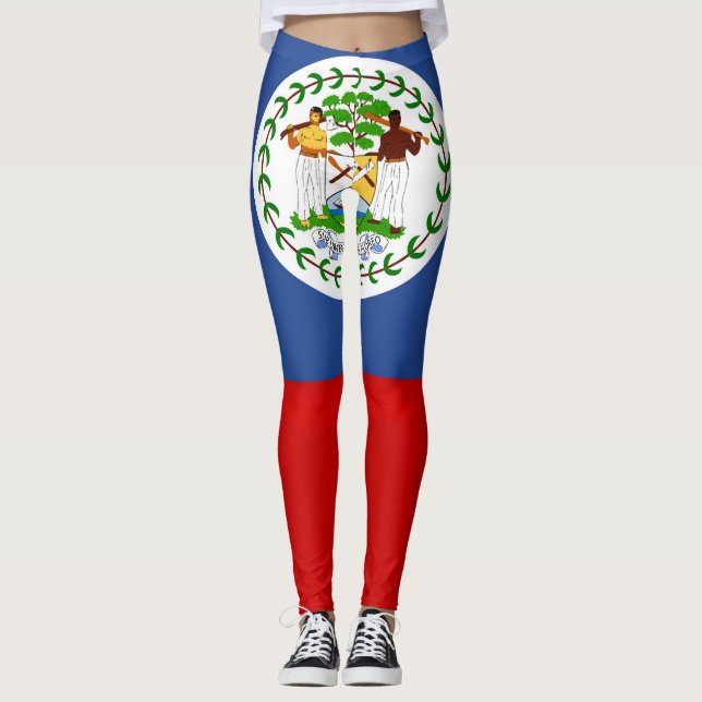 Coola Belize Flagga Mode Leggings (Framsida)