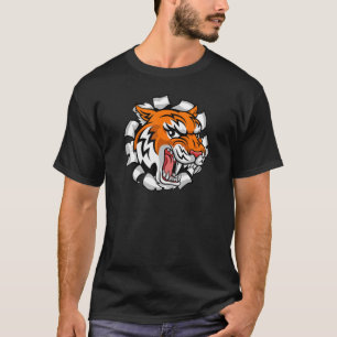 Coola Bengal tiger öppnar Growling Mouth Tårar Tho T Shirt