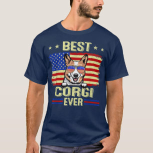 Coola Best Corgi USA flagga 4 juli T Shirt