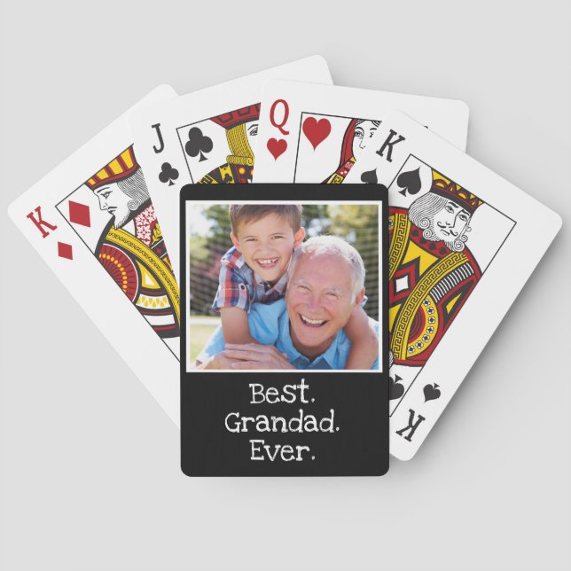 Coola Best Grandad All Photo Personlig Black Casinokort (Baksidan)