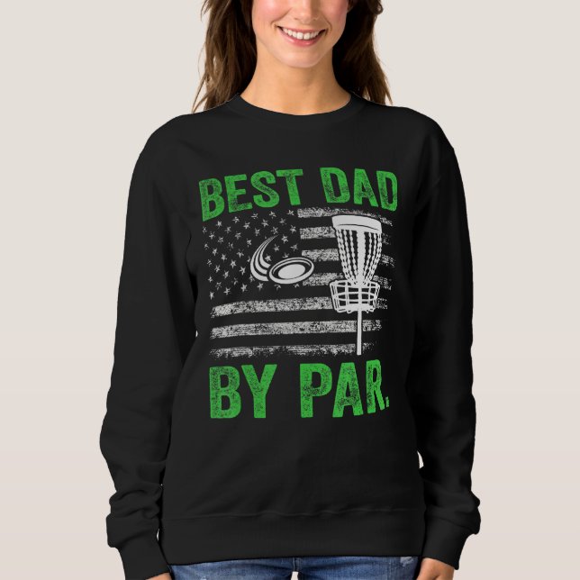 Coola Best Pappa by Par Disk Golf USA American Fla T Shirt (Framsida)