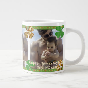 Coola Best Pappa någonsin Foto St. Patrick's Day Jumbo Mugg