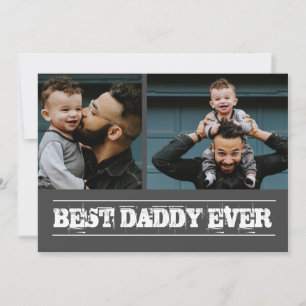 Coola Best Pappa någonsin Photo Collage Fars dag Julkort