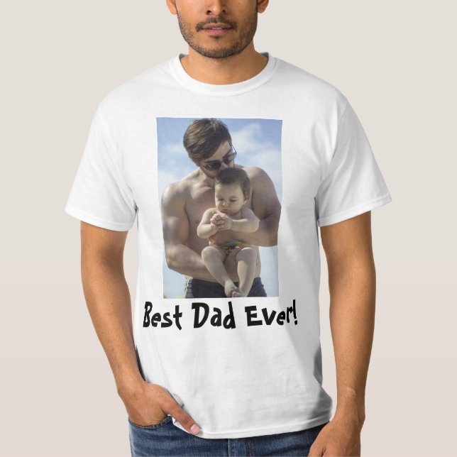 Coola Best Pappa någonsin Photo Manar T Shirt (Framsida)